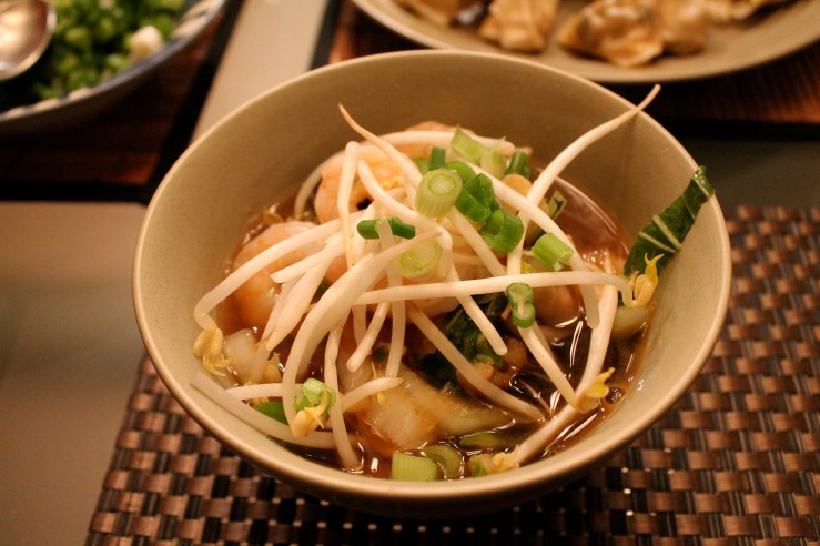 Homemade wonton soup!