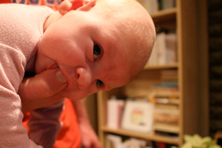 Anything within mouth reach is fair game to get sucked on.