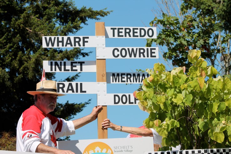 These street signs are not accurate.